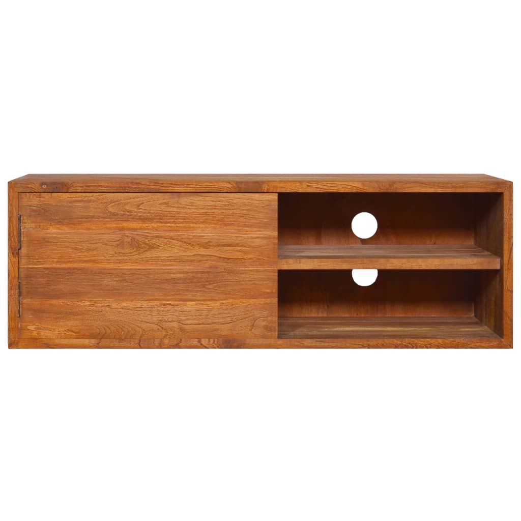 TV-Møbel Tre TV-benk heltre teak Veggmontert 90x30x30 cm