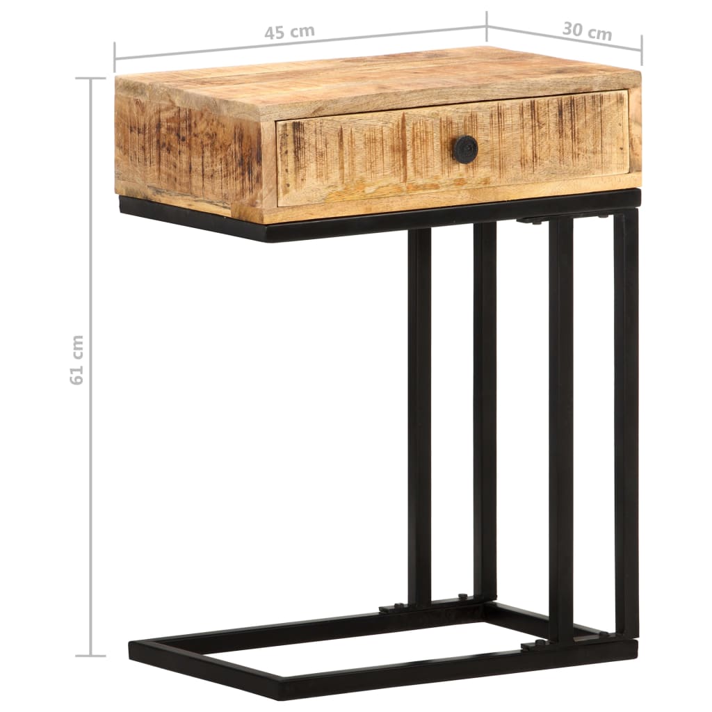 Sidebord Tre U-formet 45x30x61 cm heltre mango