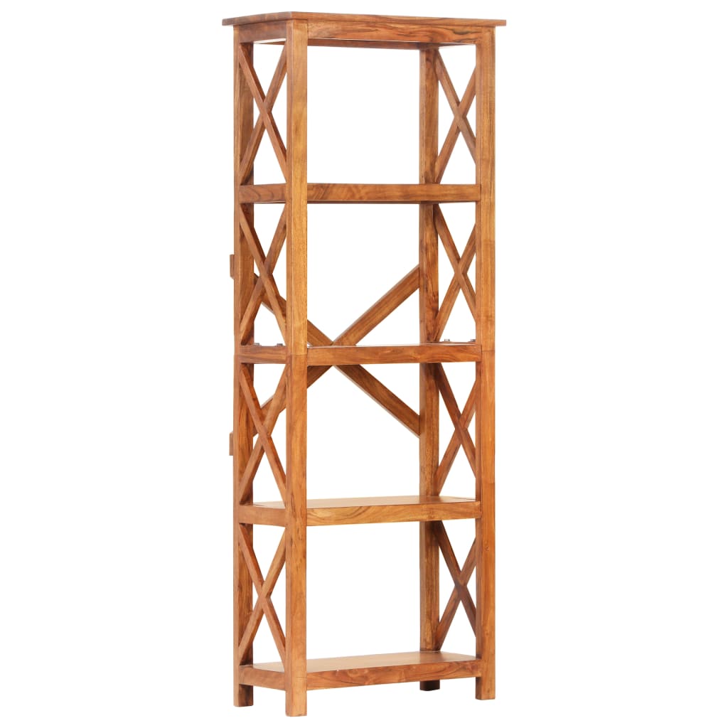 Bokhylle Tre 60x30x160 cm heltre akasie med honningfinish