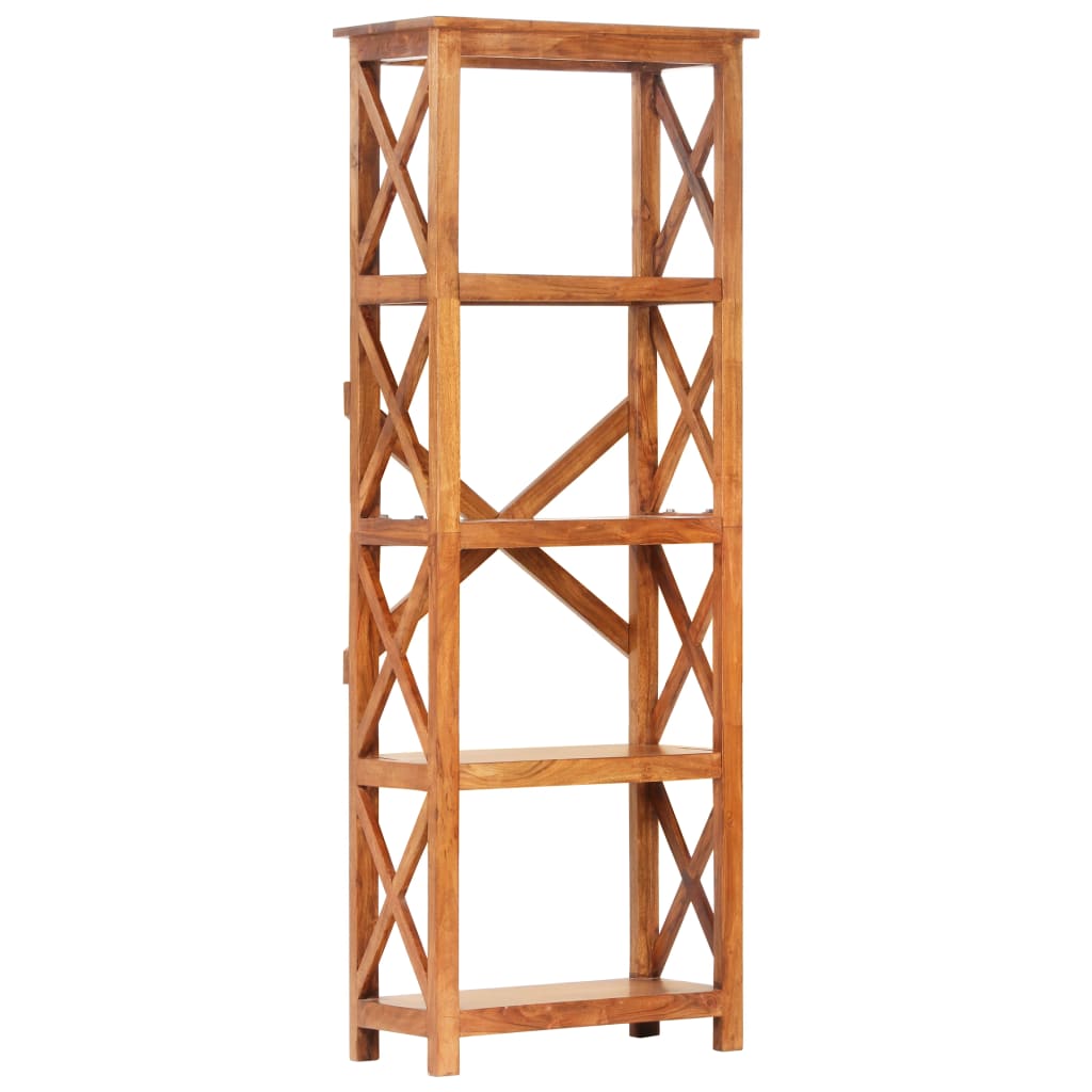 Bokhylle Tre 60x30x160 cm heltre akasie med honningfinish