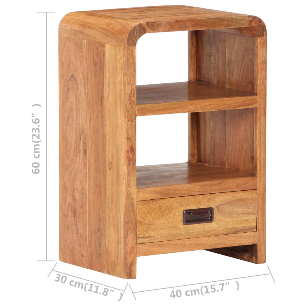 Nattbord Sengbord Tre 40x30x60 cm heltre akasie med honningfinish