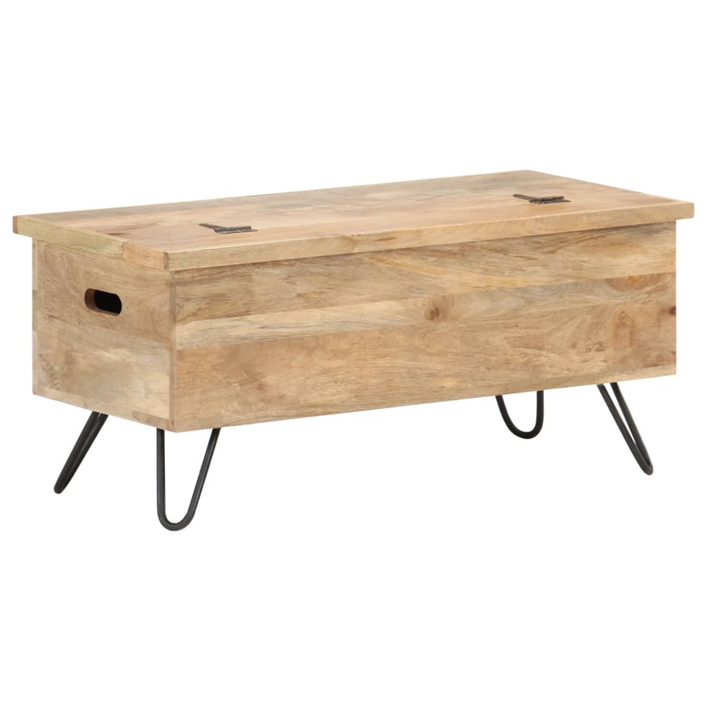 Oppbevaringskiste 90x40x45 cm heltre mango