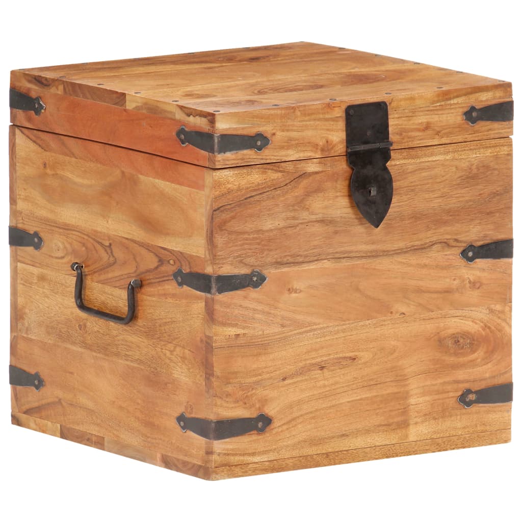 Oppbevaringskiste 40x40x40 cm heltre akasie