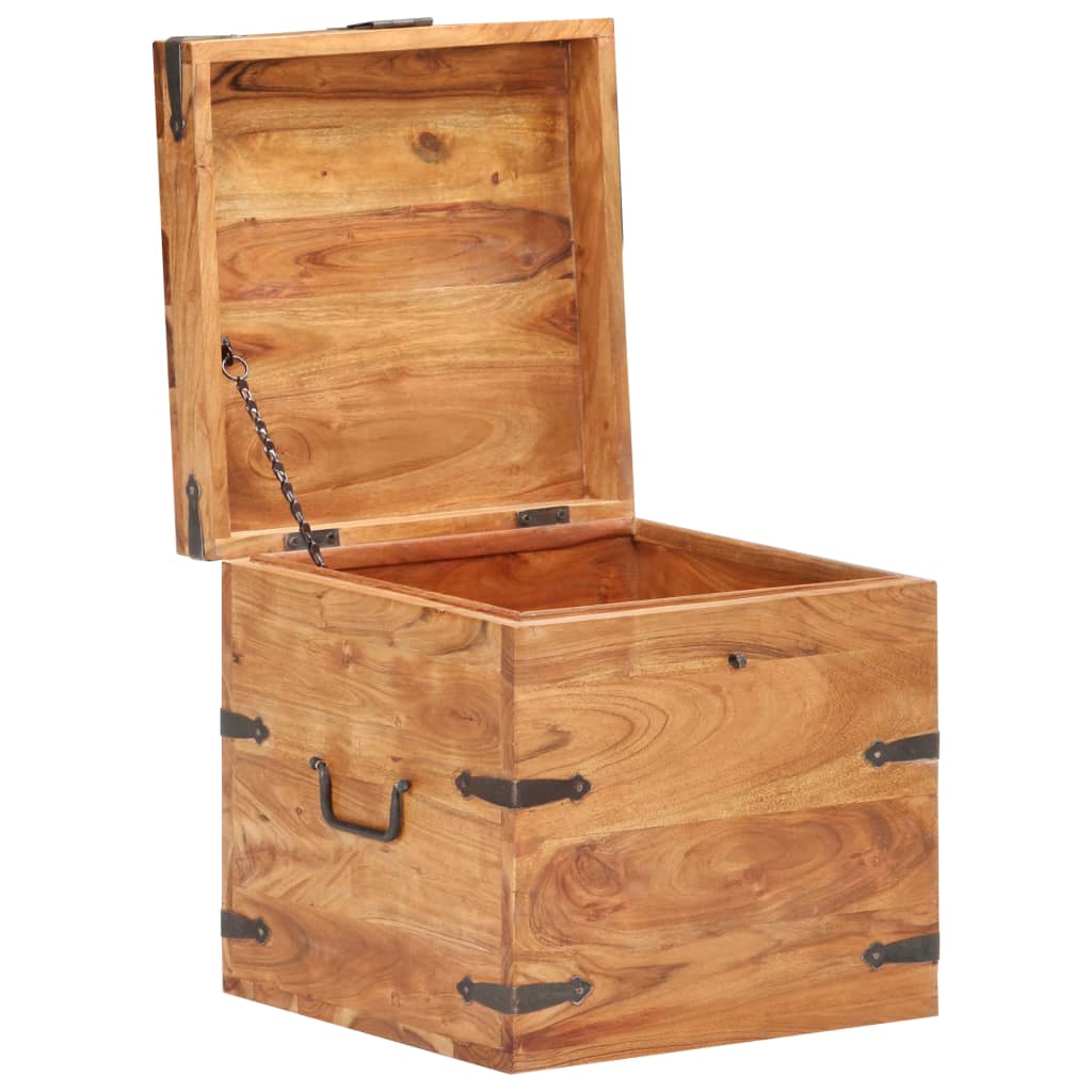 Oppbevaringskiste 40x40x40 cm heltre akasie