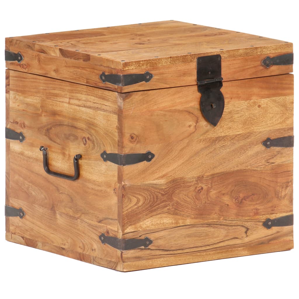 Oppbevaringskiste 40x40x40 cm heltre akasie