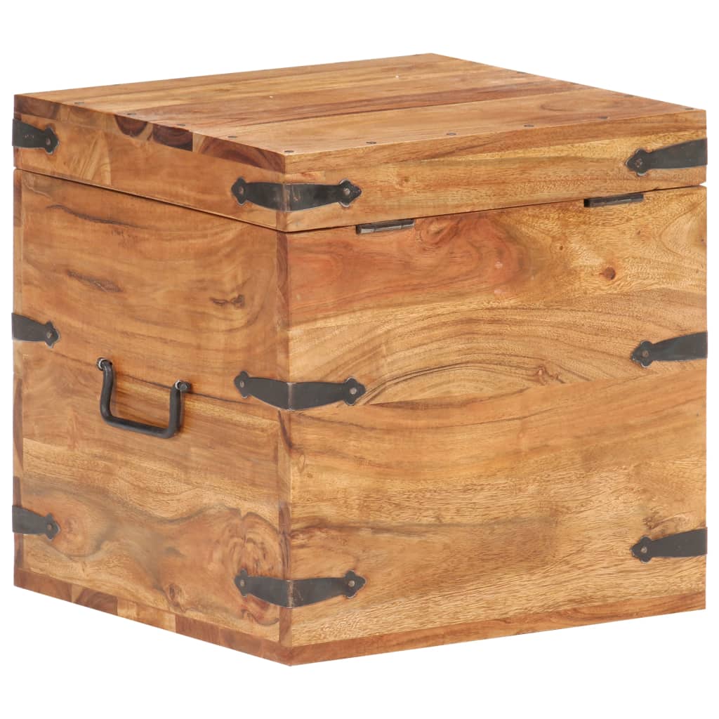 Oppbevaringskiste 40x40x40 cm heltre akasie