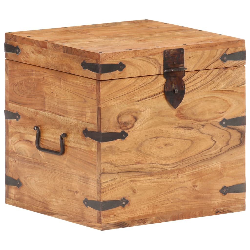 Oppbevaringskiste 40x40x40 cm heltre akasie