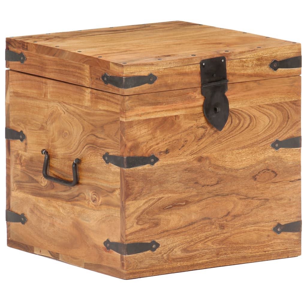 Oppbevaringskiste 40x40x40 cm heltre akasie