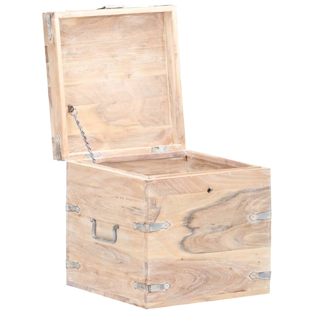 Oppbevaringskiste 40x40x40 cm heltre akasie
