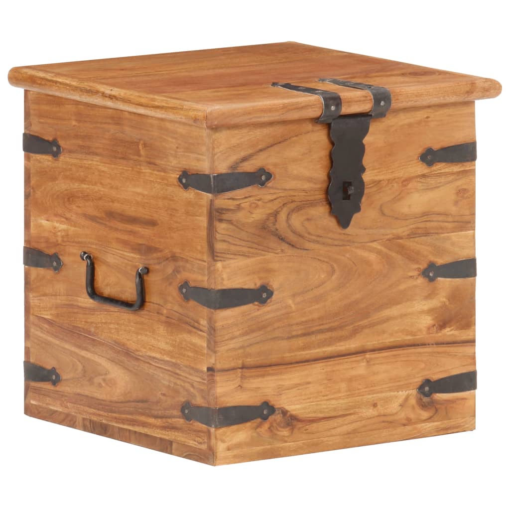 Oppbevaringskiste 40x40x40 cm heltre akasie