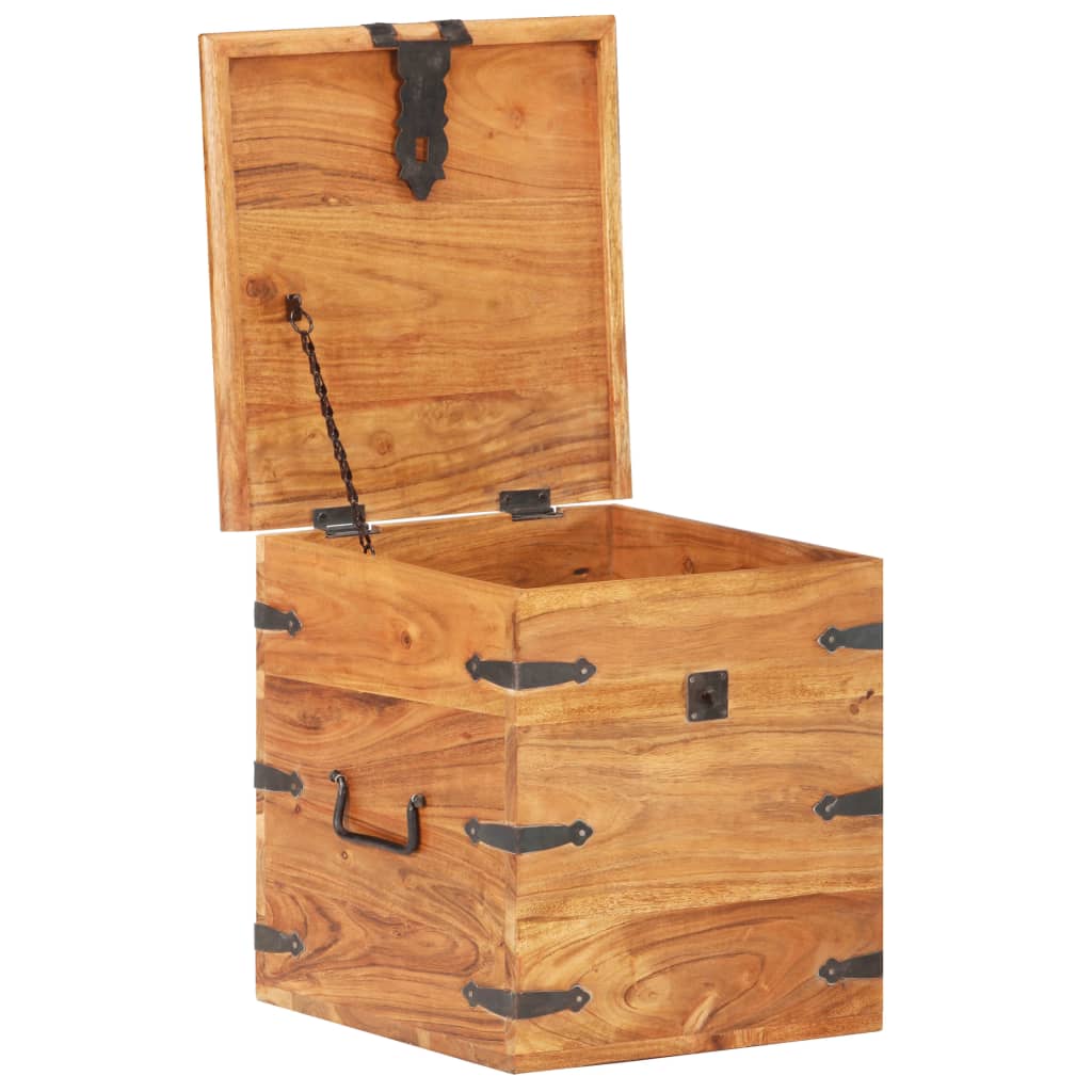 Oppbevaringskiste 40x40x40 cm heltre akasie