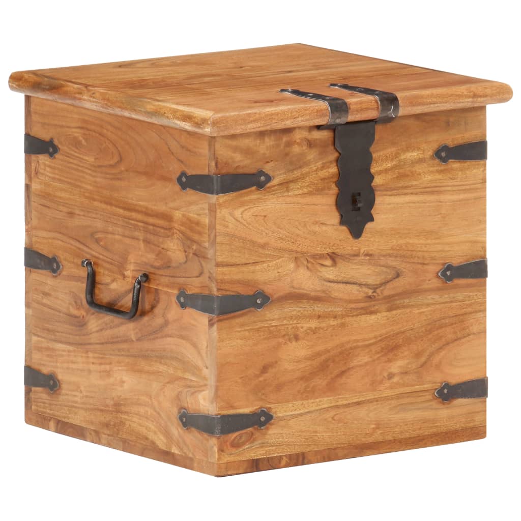 Oppbevaringskiste 40x40x40 cm heltre akasie