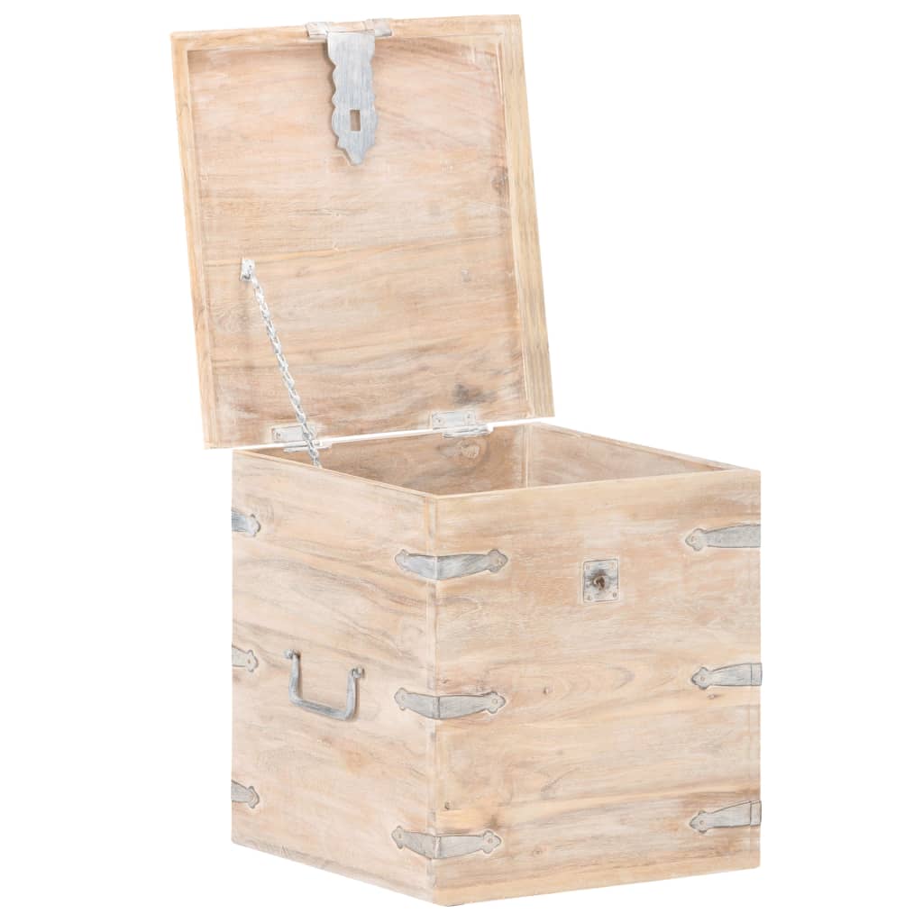 Oppbevaringskiste 40x40x40 cm heltre akasie
