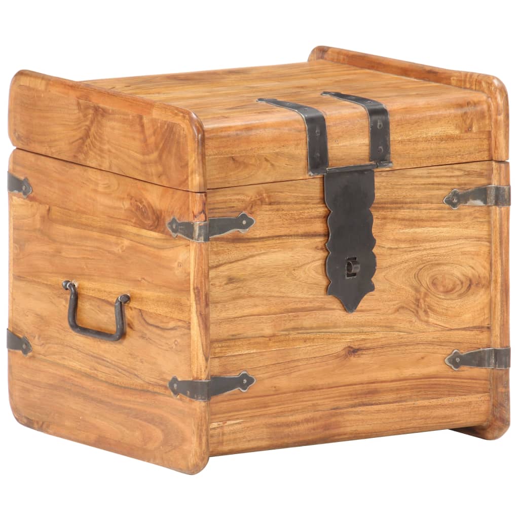 Oppbevaringskiste 40x40x40 cm heltre akasie
