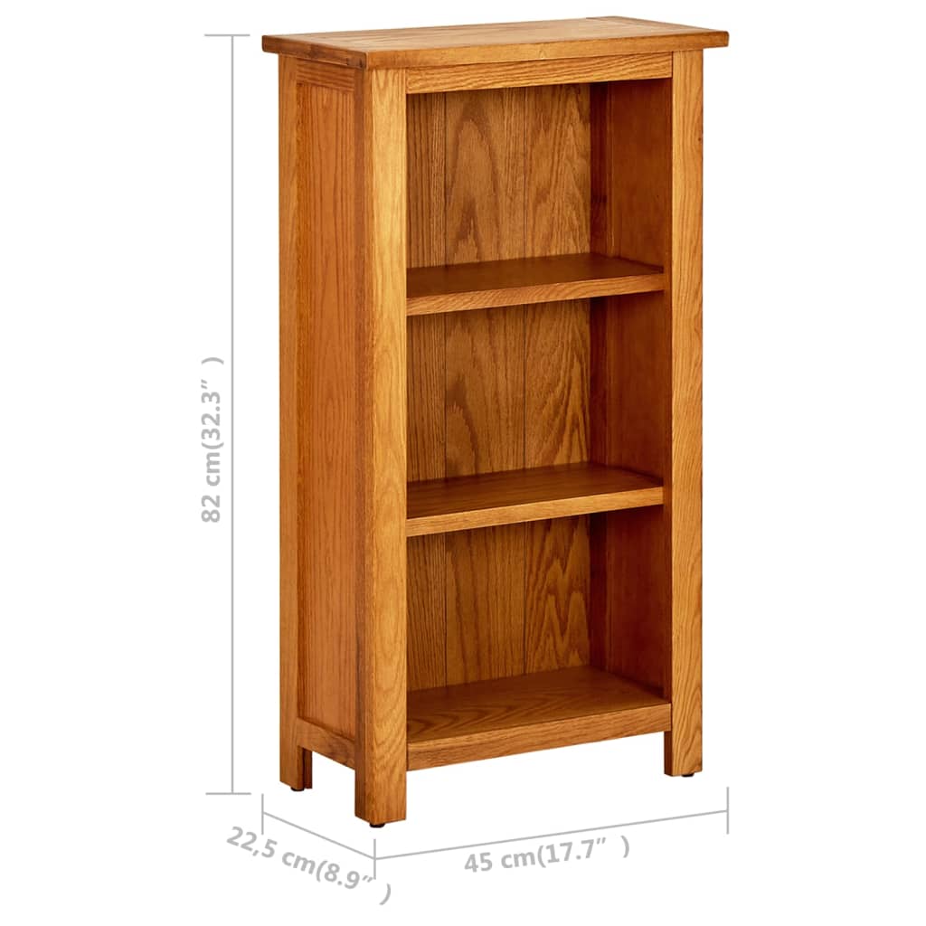 Bokhylle Tre 45x22,5x82 cm heltre eik
