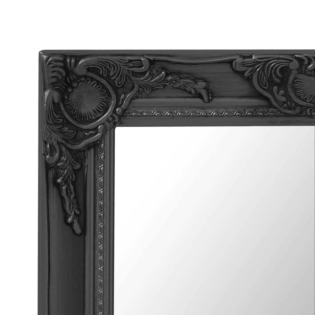 Veggspeil Svart Barokkstil 50x80 cm