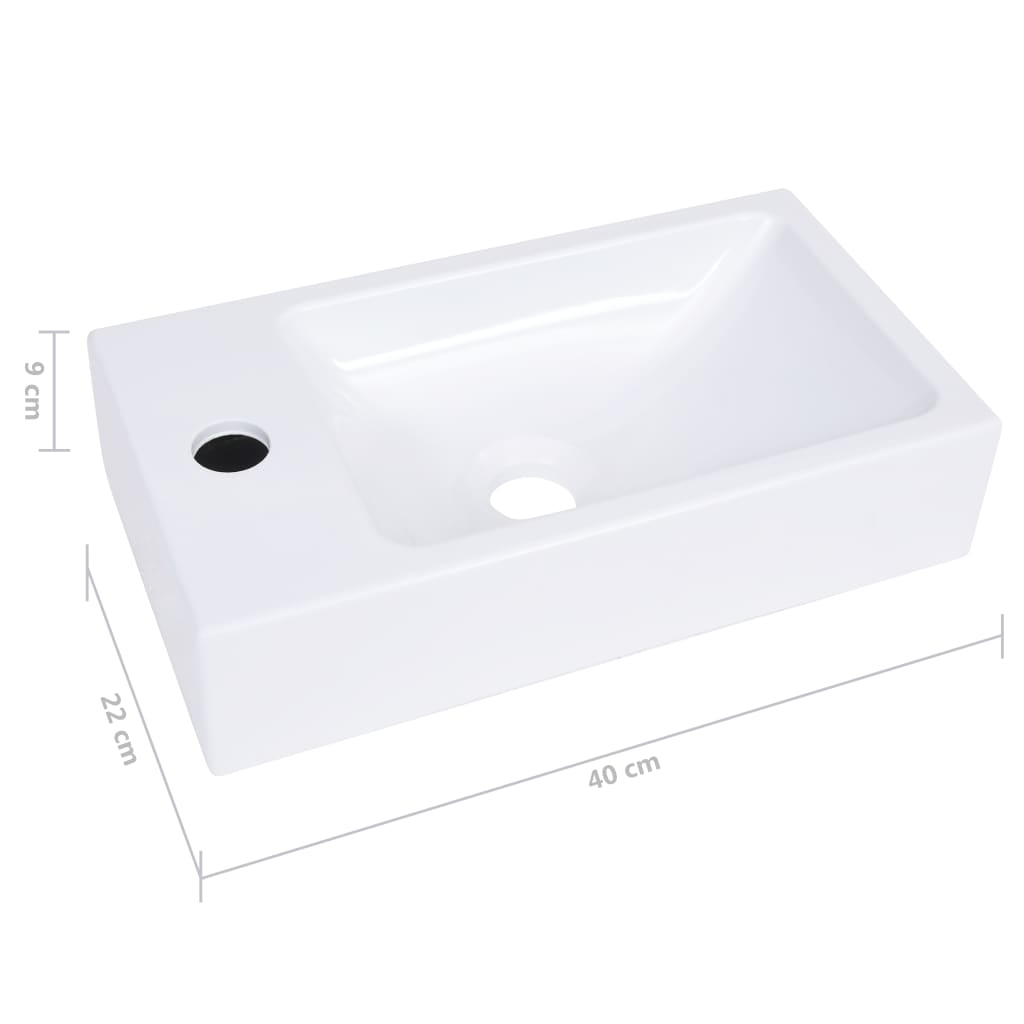 Baderomservant 400x220x90 mm SMC hvit