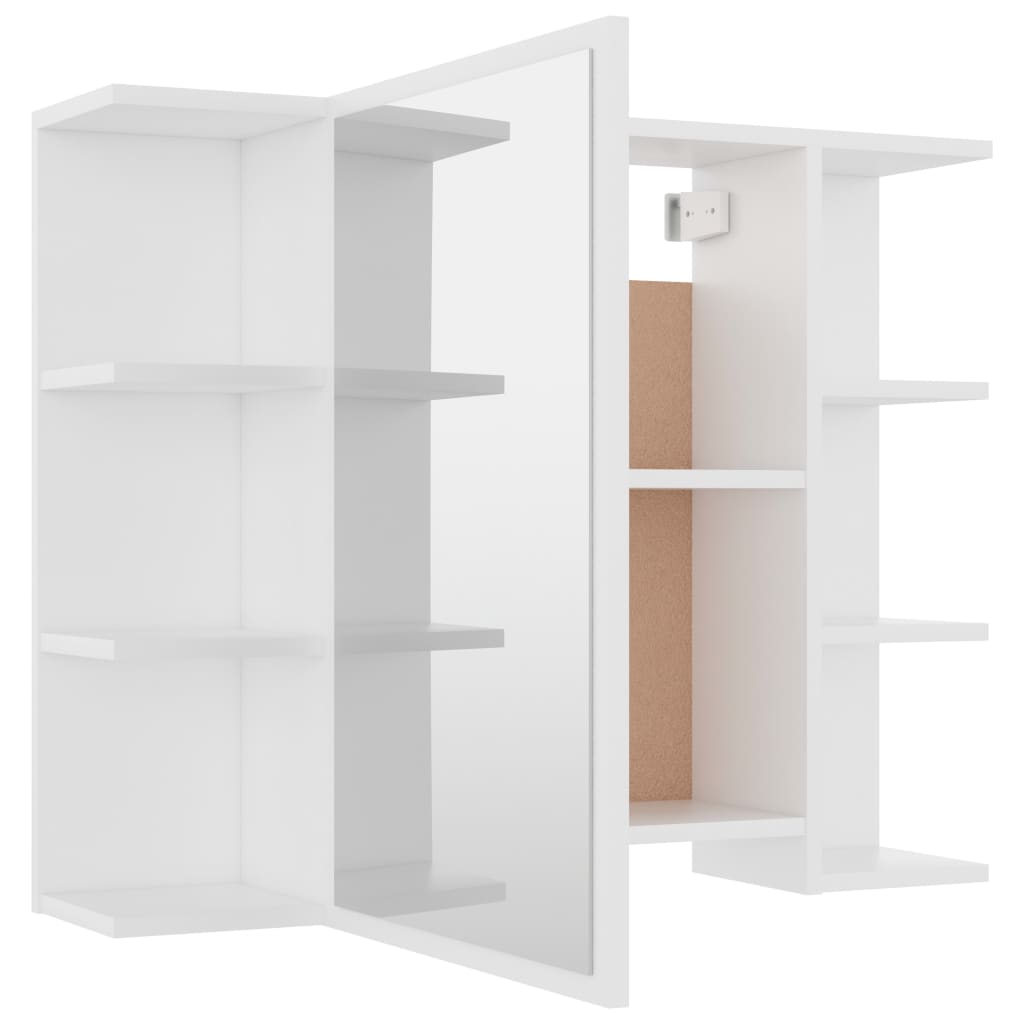 Baderomsspeil Speilskap til baderom Hvit 80x20,5x64 cm
