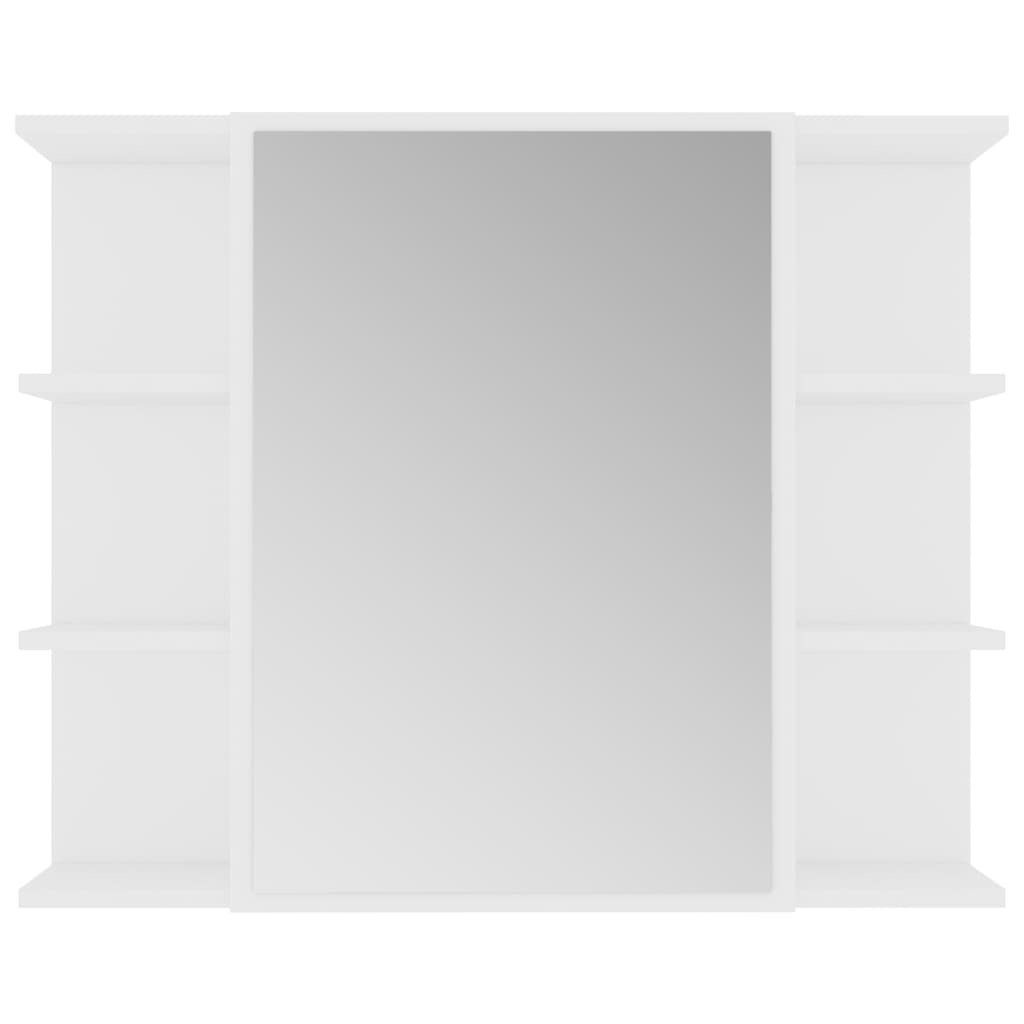 Baderomsspeil Speilskap til baderom Hvit 80x20,5x64 cm