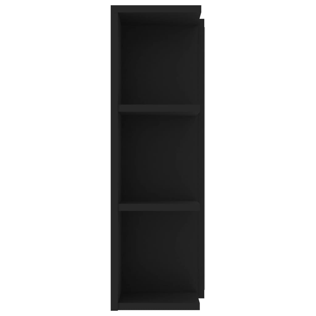 Baderomsspeil Speilskap til baderom Svart 80x20,5x64 cm