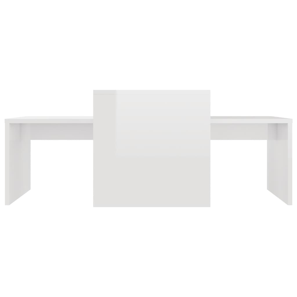 Salongbord Sofabord Høyglans Hvit 100x48x40 cm
