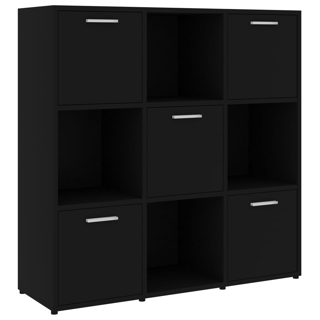 Bokhylle Svart 90x30x90 cm