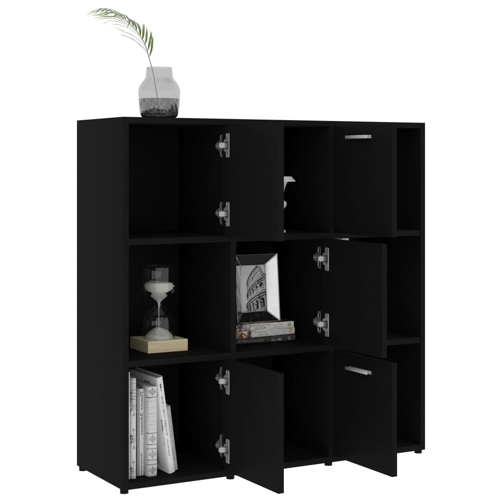Bokhylle Svart 90x30x90 cm