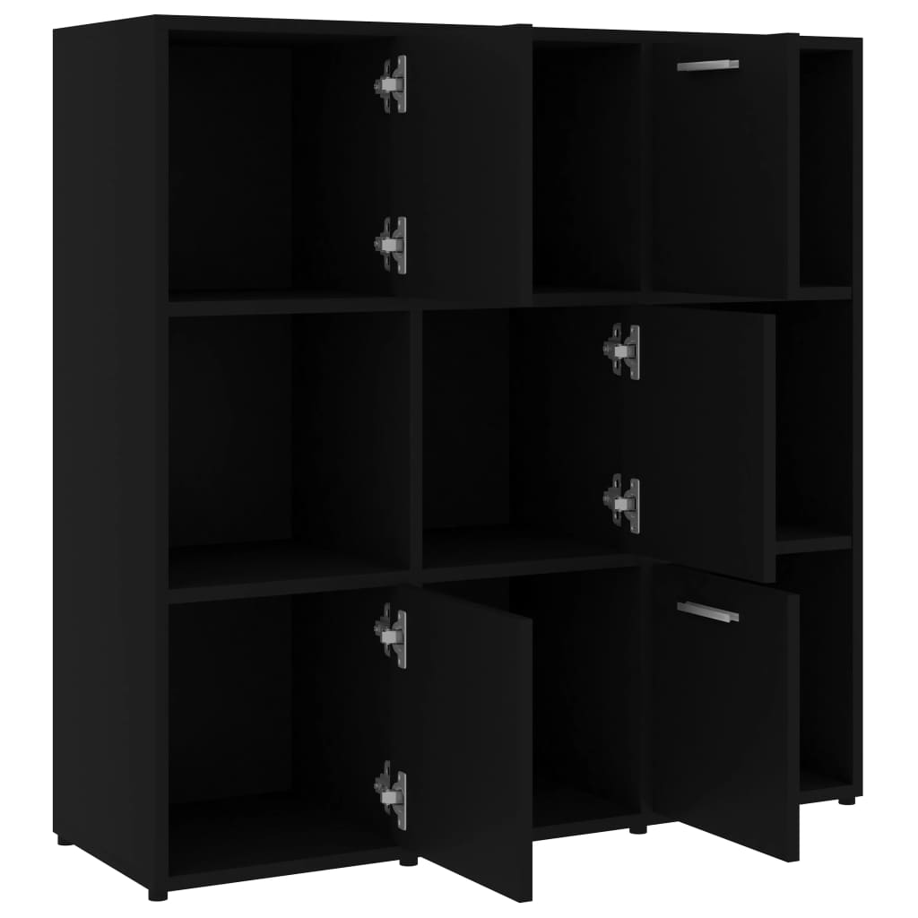 Bokhylle Svart 90x30x90 cm