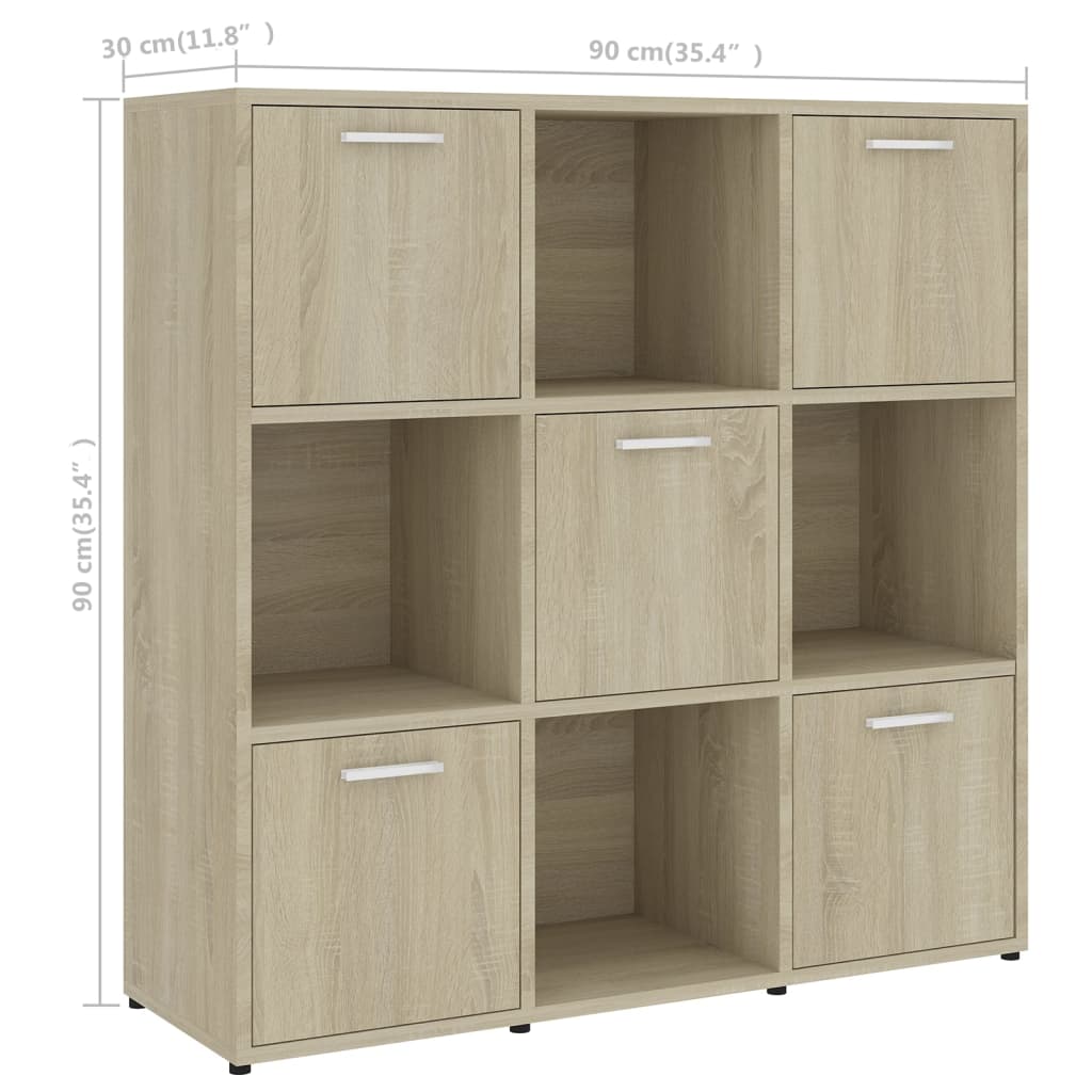 Bokhylle Sonoma Eik 90x30x90 cm