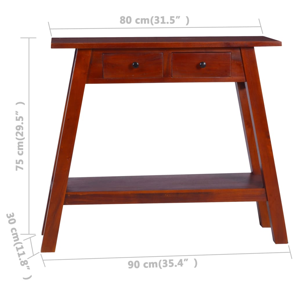 Avlastningsbord Konsollbord Tre klassisk Brun 90x30x75 cm heltre mahogni