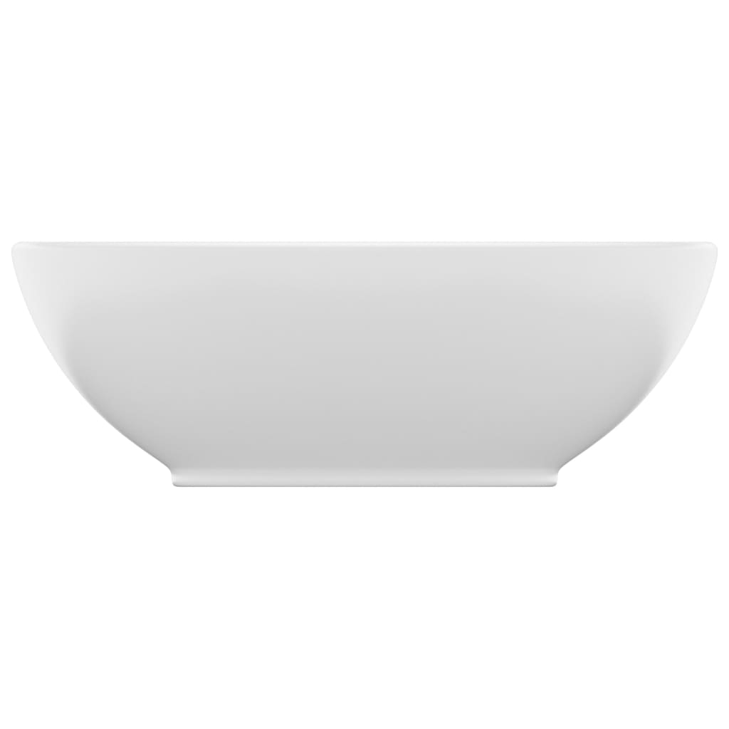 Baderomservant Luksuriøs ovalformet matt Hvit 40x33 cm keramisk