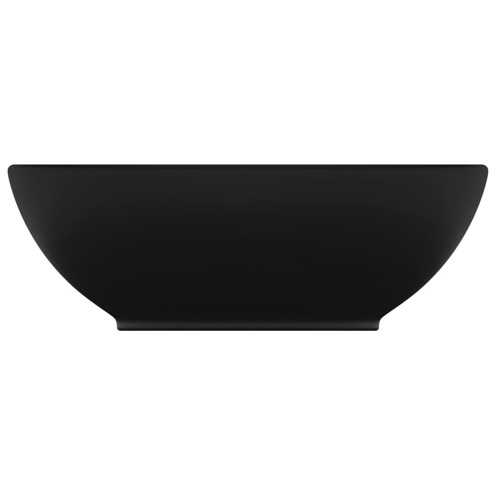 Baderomservant Luksuriøs ovalformet matt Svart 40x33 cm keramisk