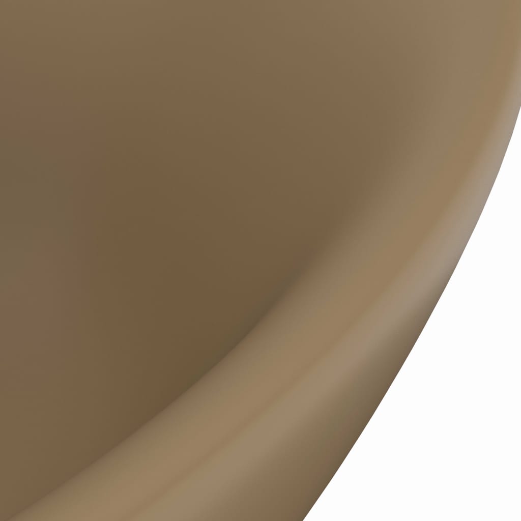 Baderomsvask Luksuriøs med overløp oval matt krem 58,5x39cm keramisk