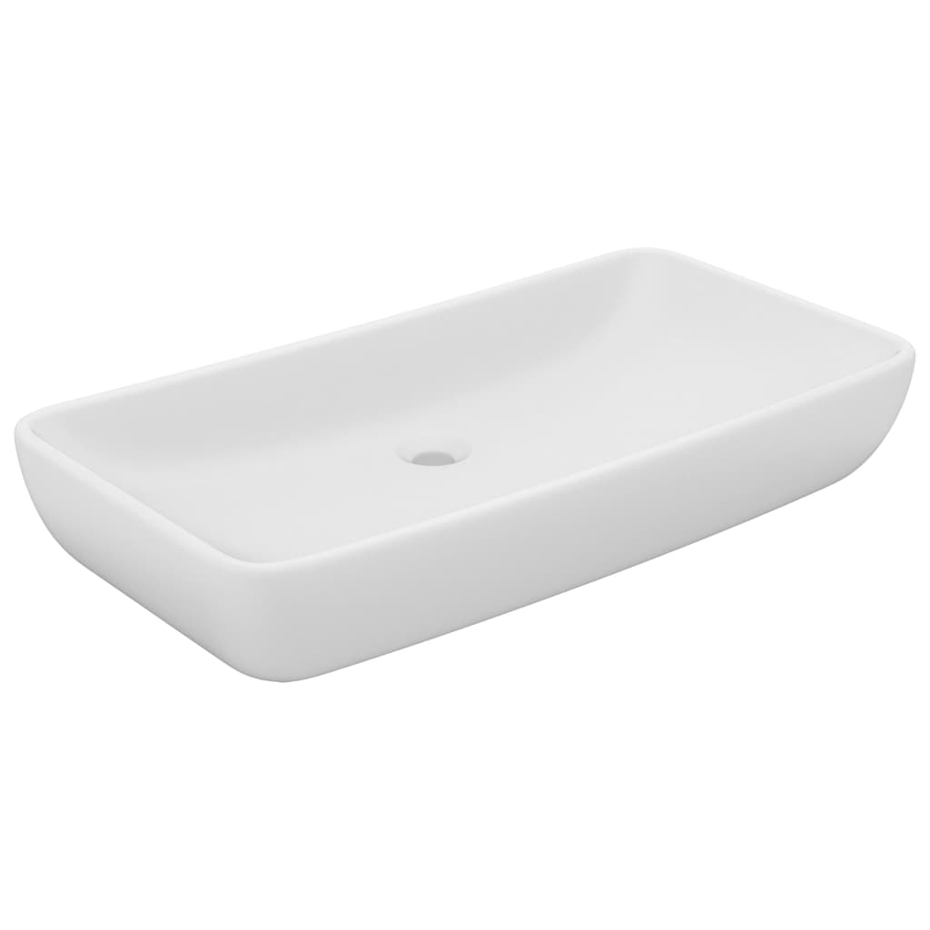 Baderomservant Luksuriøs rektangulær matt Hvit 71x38 cm keramikk