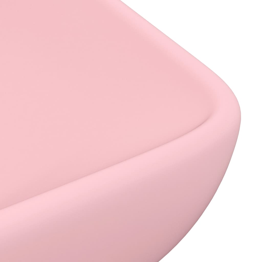 Baderomservant Luksuriøs rektangulær matt rosa 71x38 cm keramikk