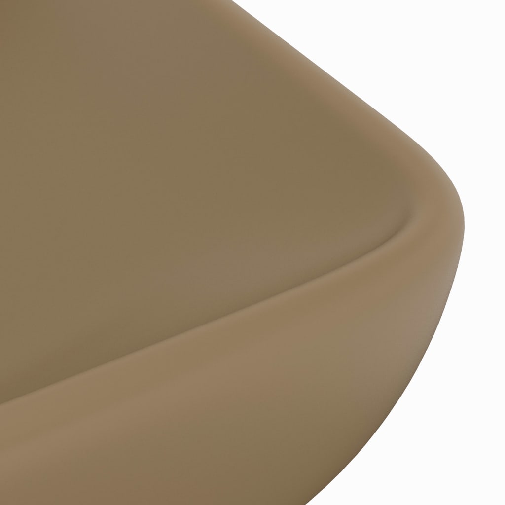 Baderomsvask Luksuriøs rektangulær matt kremhvit 71x38 cm keramikk
