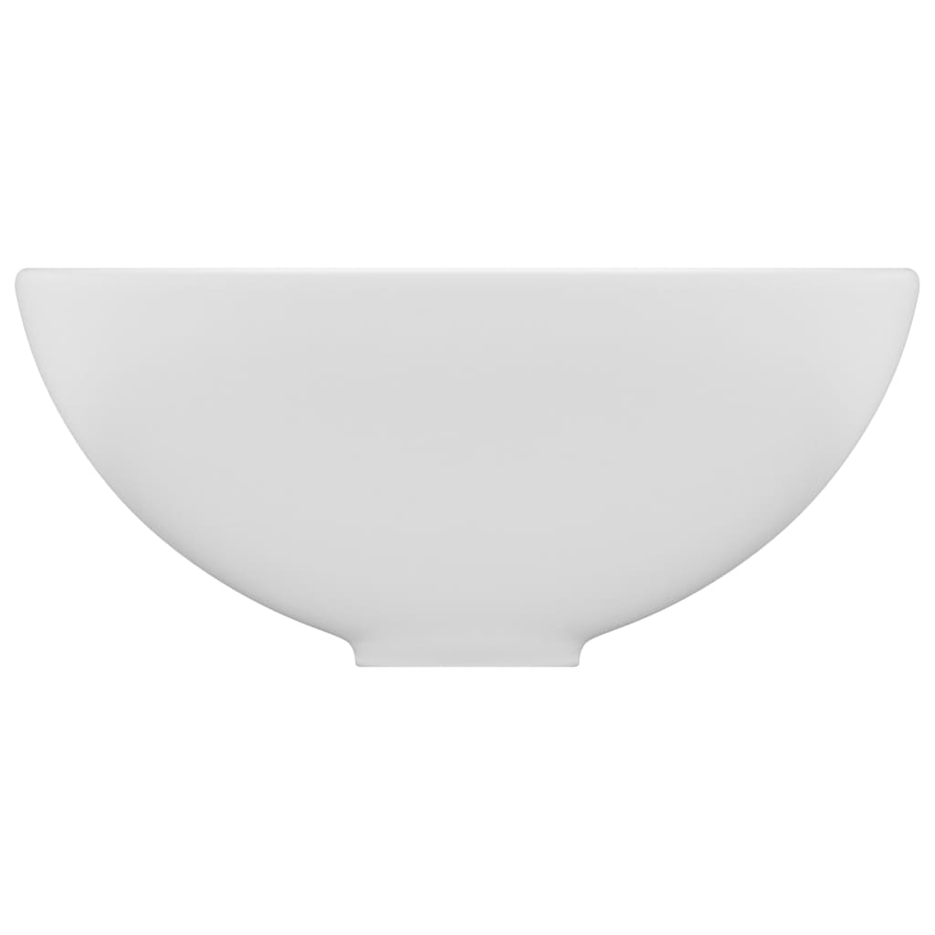 Baderomsvask Luksuriøs rund matt Hvit 32,5x14 cm keramisk