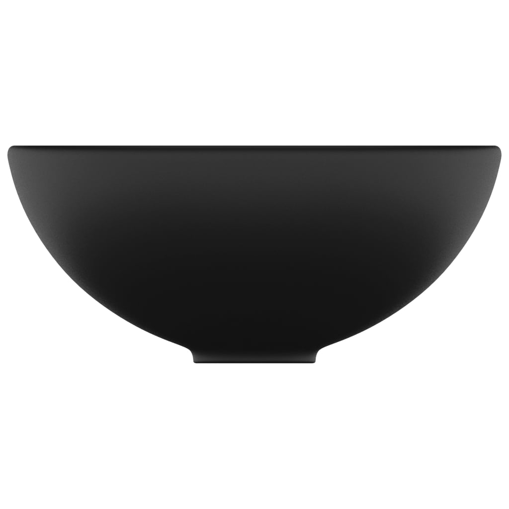 Baderomsvask Luksuriøs rund matt Svart 32,5x14 cm keramisk