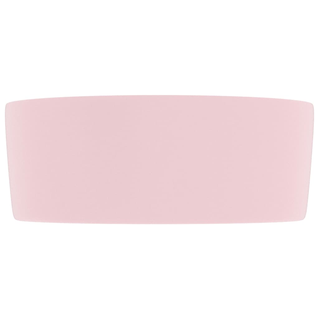 Baderomsvask Luksuriøs rund matt rosa 40x15 cm keramisk