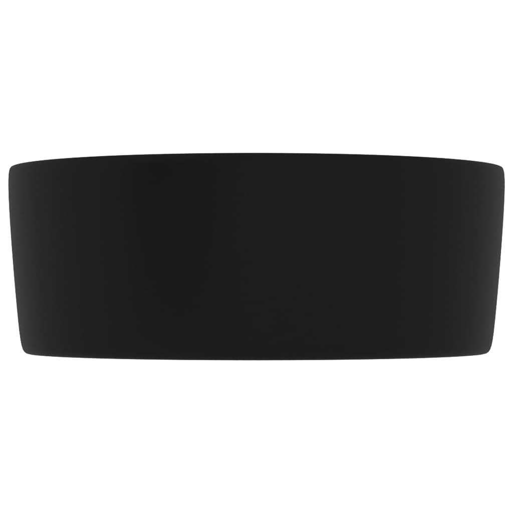 Baderomservant Luksuriøs rund matt Svart 40x15 cm keramisk