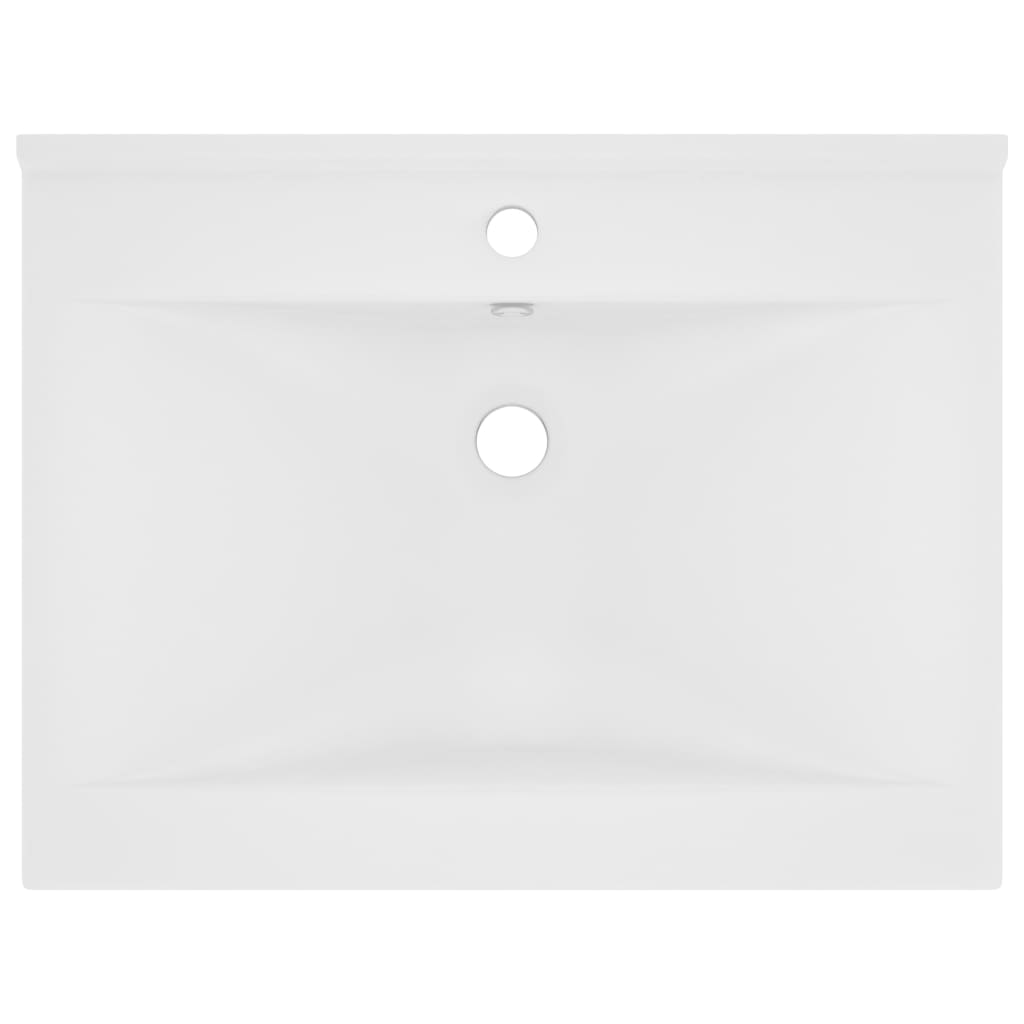 Baderomsvask Luksuriøs med kranhull matt Hvit 60x46 cm keramisk