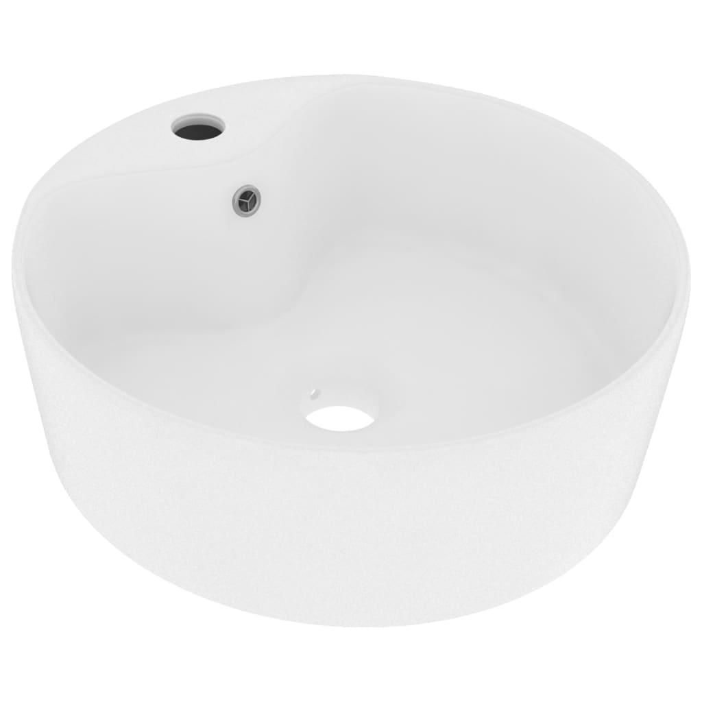 Baderomsvask Luksuriøs med overløp matt Hvit 36x13 cm keramisk