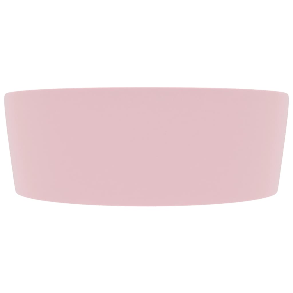Baderomsvask Luksuriøs med overløp matt rosa 36x13 cm keramisk