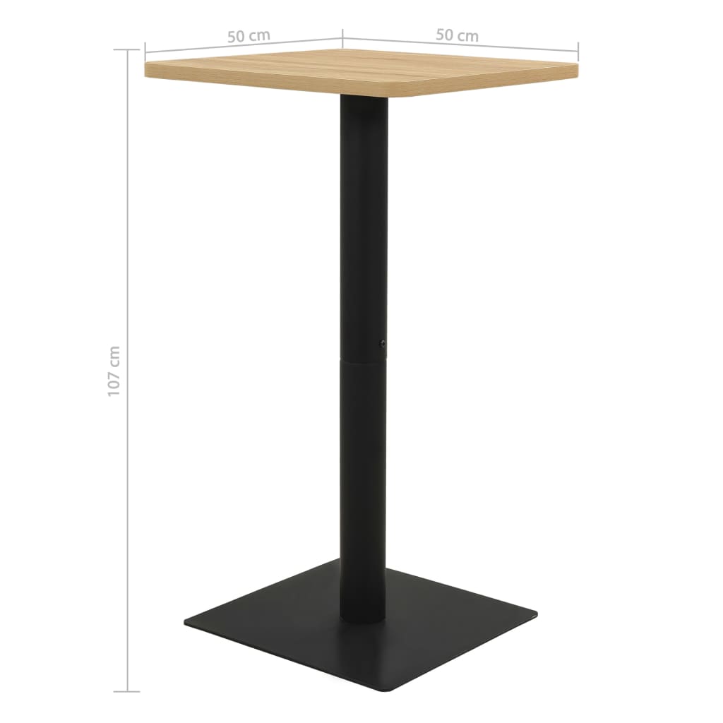 Bistrobord eikefarge 50x50x107 cm