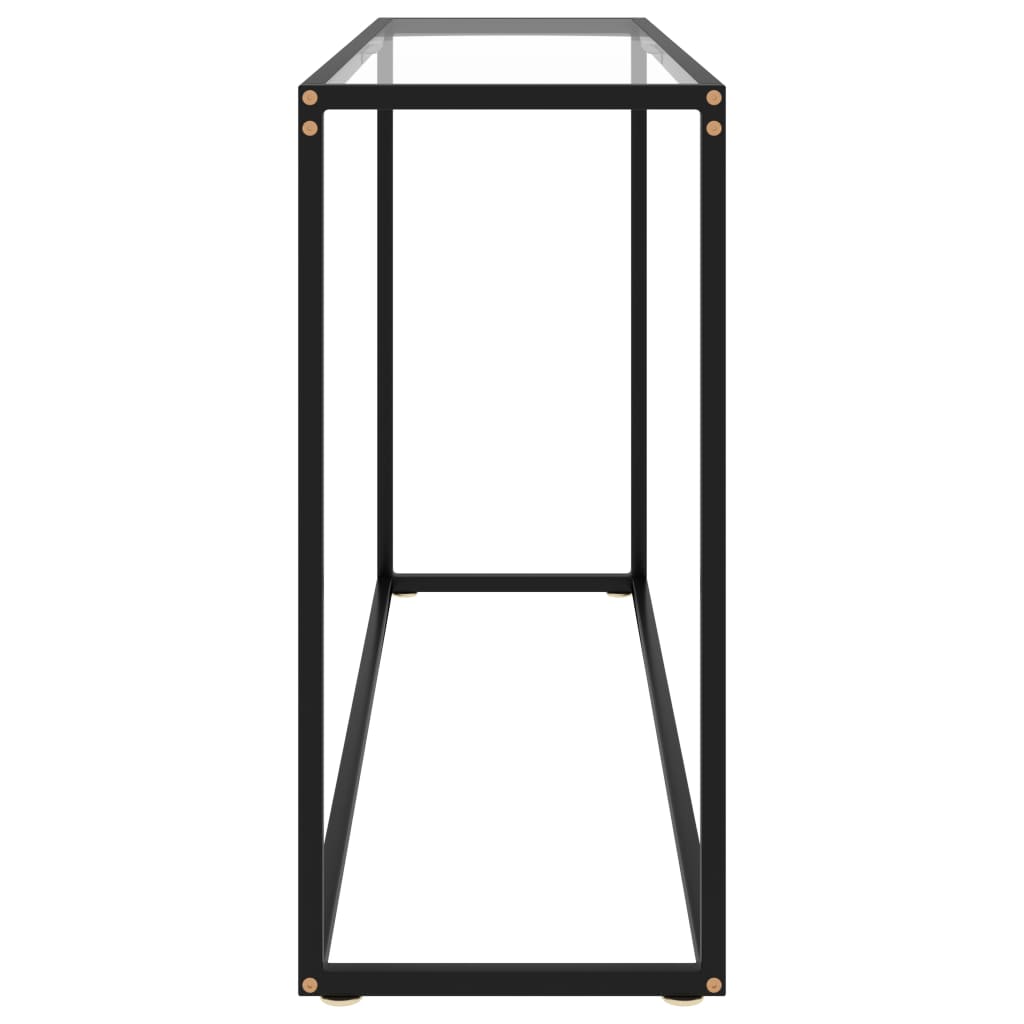 Avlastningsbord konsollbord DIV. gjennomsiktig 120x35x75 cm herdet glass