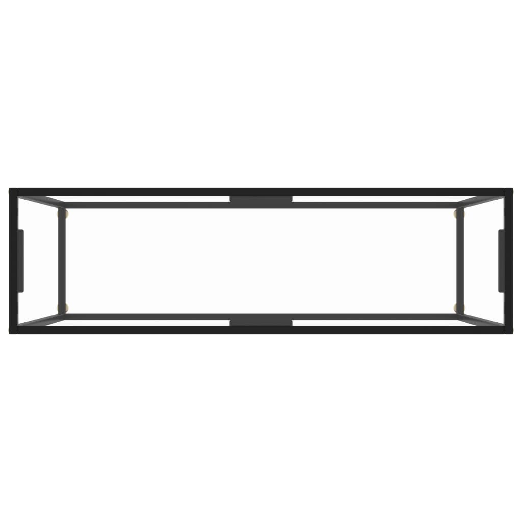 Avlastningsbord konsollbord DIV. gjennomsiktig 120x35x75 cm herdet glass