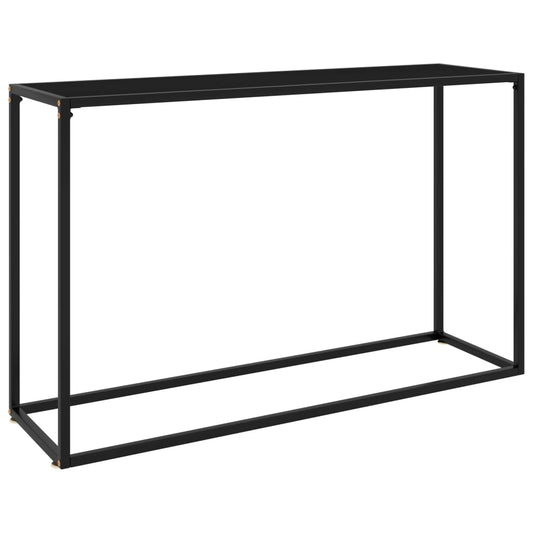 Avlastningsbord Konsollbord Svart 120x35x75 cm herdet glass