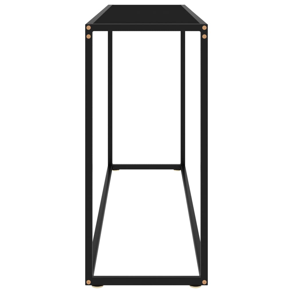 Avlastningsbord Konsollbord Svart 120x35x75 cm herdet glass