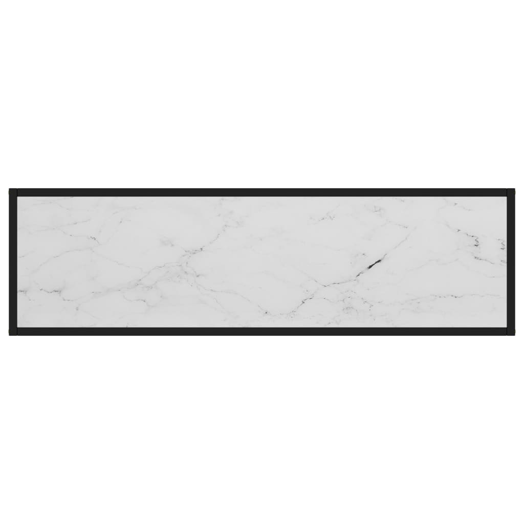 Avlastningsbord Konsollbord Hvit 120x35x75 cm herdet glass