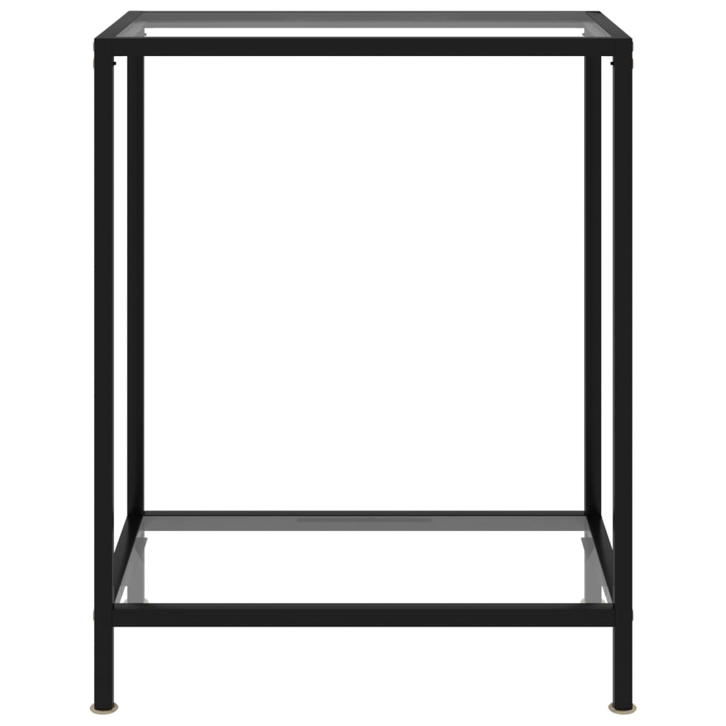 Avlastningsbord Konsollbord DIV. gjennomsiktig 60x35x75 cm herdet glass